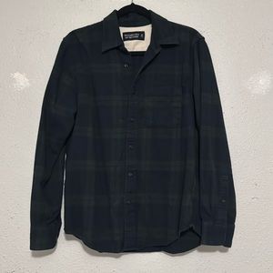 Abercrombie Dark Plaid Button-Up Shirt
